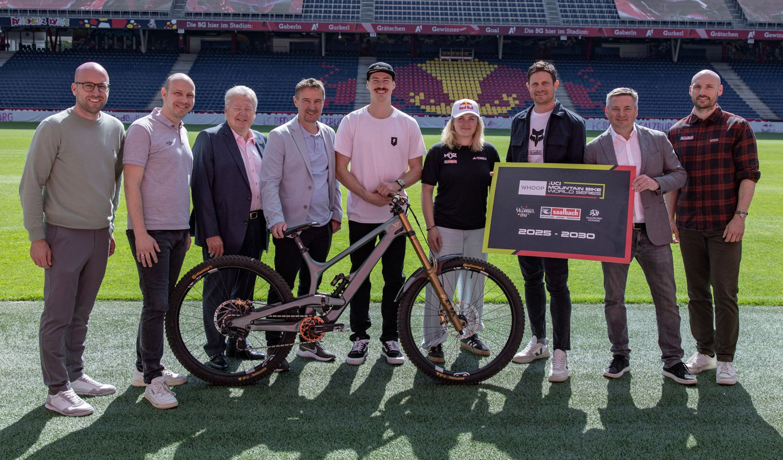 Die Pr&auml;sentation des Weltcups in Leogang im Salzburger Stadion (Foto: Andreas Putz)