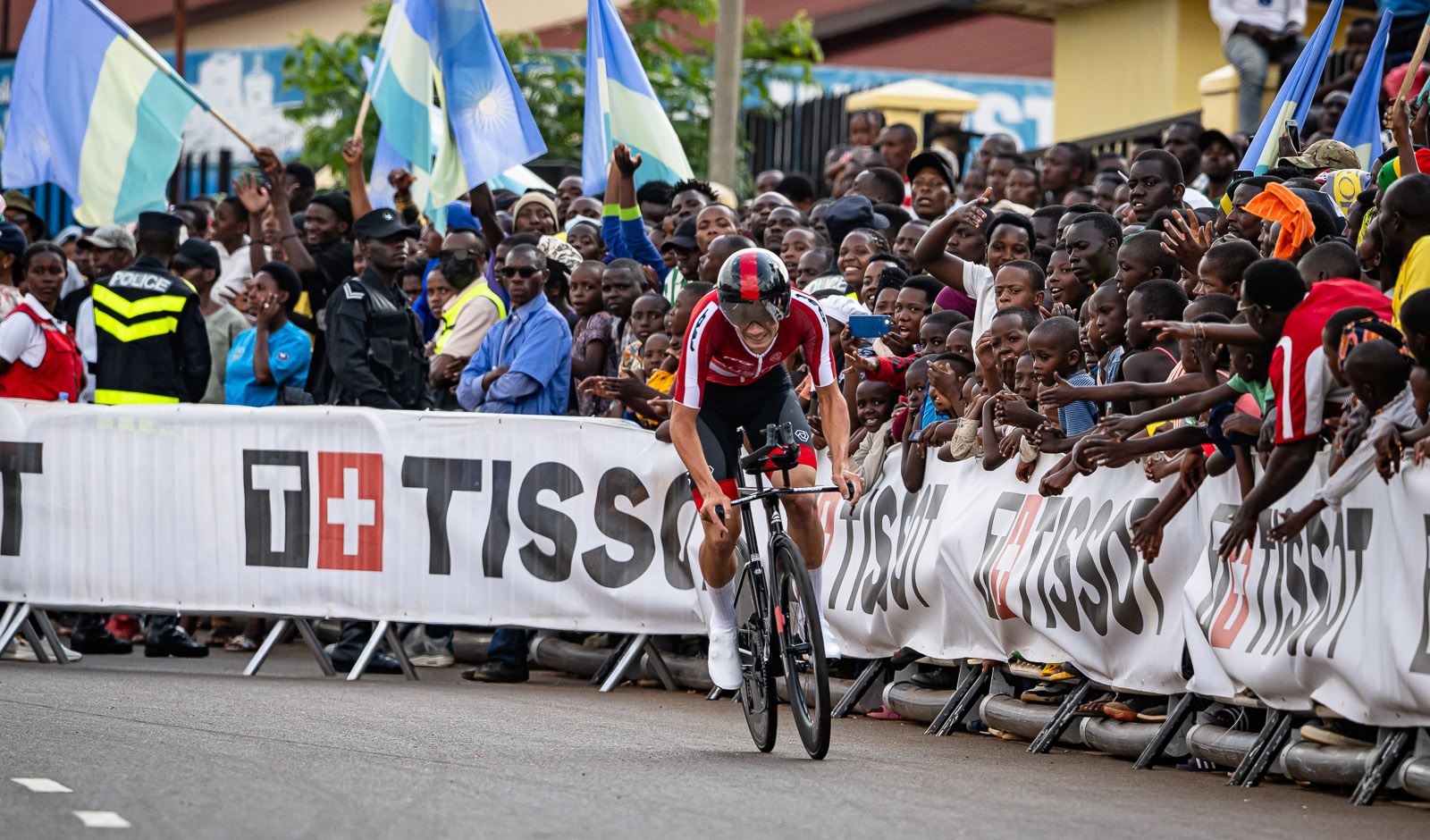 Heimo Fugger beim Einzelzeitfahren der Junioren bei den Weltmeisterschaften in Ruanda (Foto: Arne Mill)