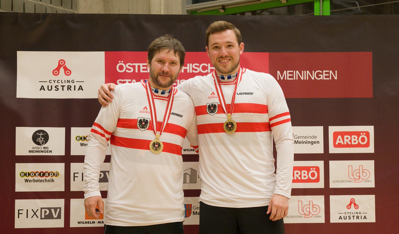 Markus Bröll und Patrick Schnetzer sind die Österreichischen Meister im Radball (Foto: Günter Nicolussi)