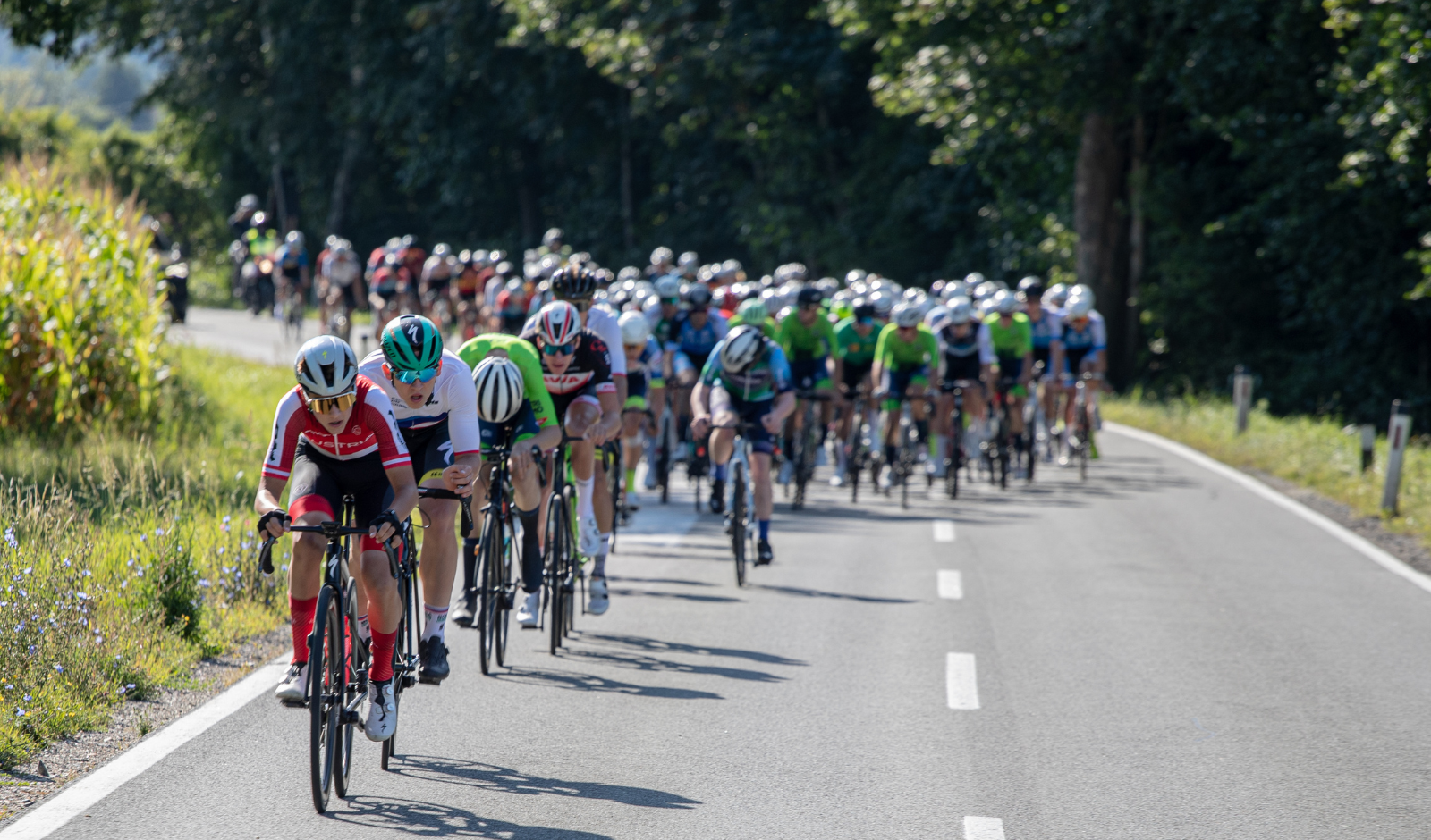 Trikotträger der 37. Int. Radjugendtour Oststeiermark 2025 auf der vierten Etappe