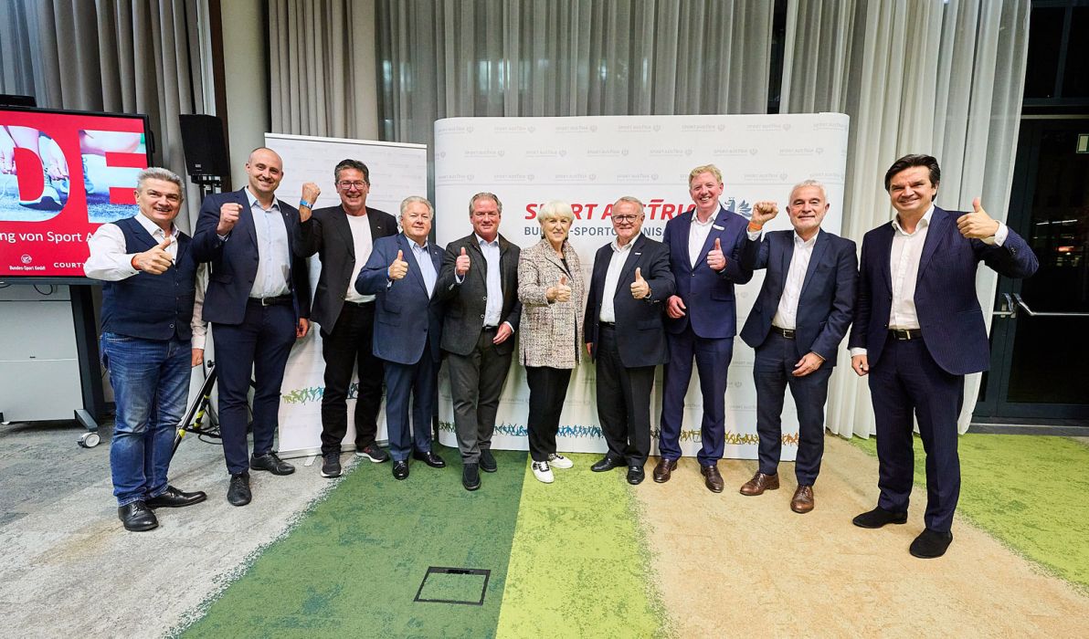 Das neu aufgestellte erweiterte Pr&auml;sidium von Sport Austria mit Harald J. Mayer (Foto: Sport Austria)