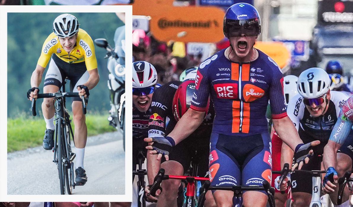 Casper van Uden gewann 2017 zwei Etappen der Radjugendtour Oststeiermark - acht Jahre sp&auml;ter ist er nun Giro-Etappensieger (Fotos: Klaus Titzer bzw. RCS Sport)