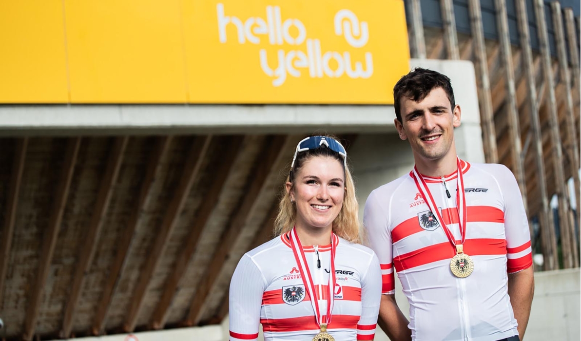 Leila Gschwentner und Maximilian Schmidbauer sind die Omnium-Gewinner von Linz (Foto: Peter Maurer)